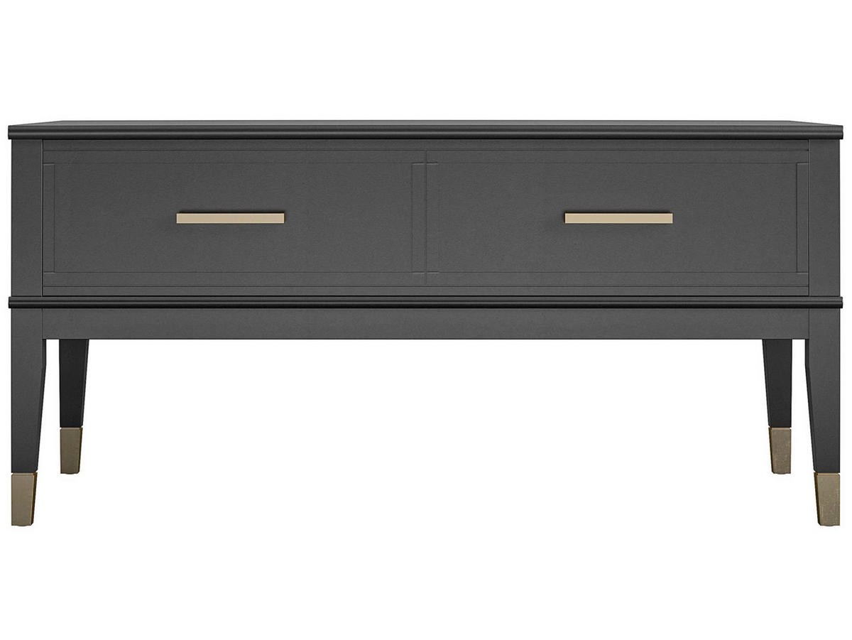 COUCHTISCH Westerleigh 106/52/51 cm Schwarz  - Messingfarben/Schwarz, Design, Holzwerkstoff/Metall (106/52/51cm) - MID.YOU