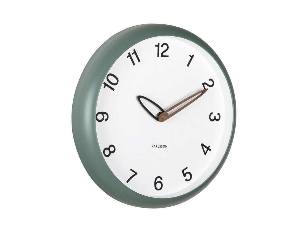 WANDUHR 30 cm   - Grün, Basics, Kunststoff (30cm) - Karlsson