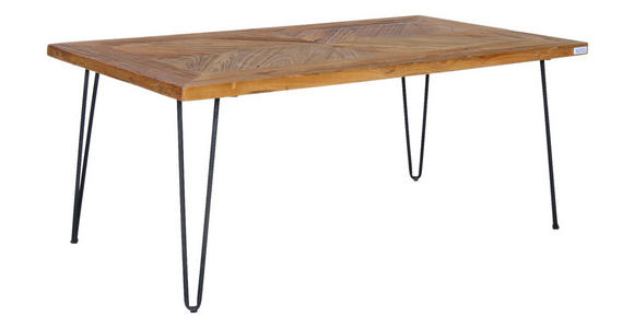 COUCHTISCH in Holz, Metall 107/60/45 cm - Schwarz/Naturfarben, Trend, Holz/Metall (107/60/45cm) - Xora