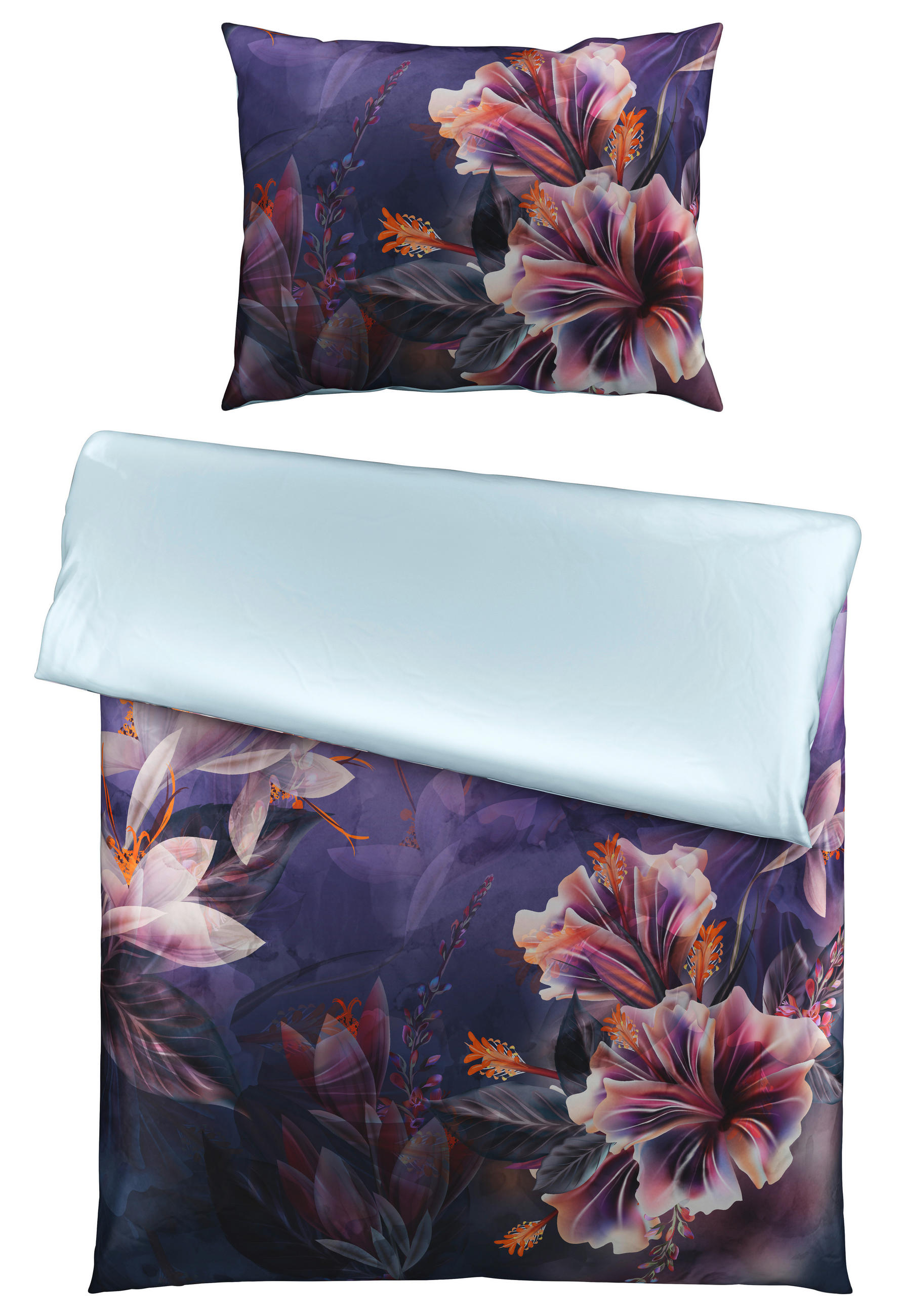 POVLEČENÍ, satén, fialová, 140/200 cm - fialová, Konvenční, textil (140/200cm) - Esposa