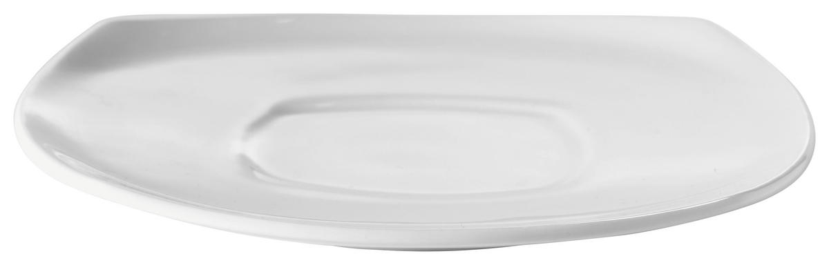 TANIERIK POD ŠÁLKU kostný porcelán (bone china)  - biela, Basics, keramika (14,5cm) - Novel