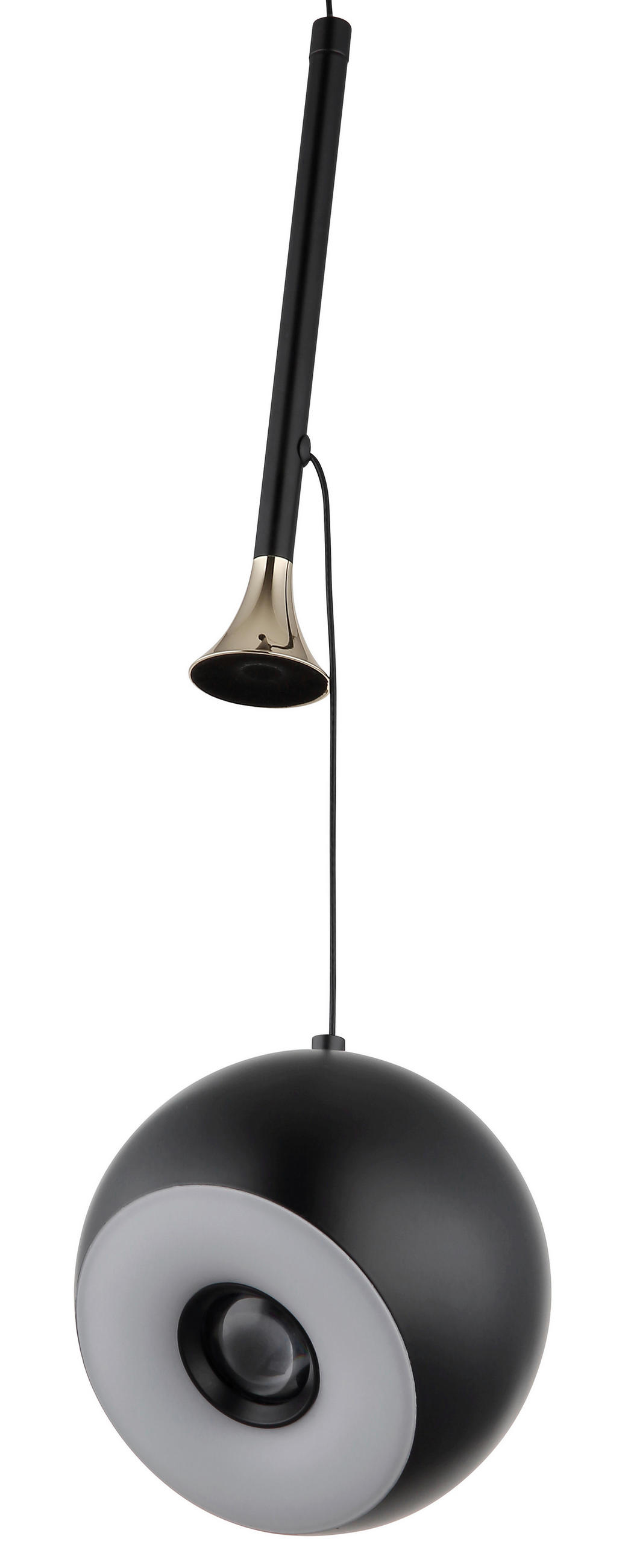 ZÁVĚSNÉ LED SVÍTIDLO, 12/150 cm  - bílá/černá, Design, kov/plast (12/150cm) - Globo