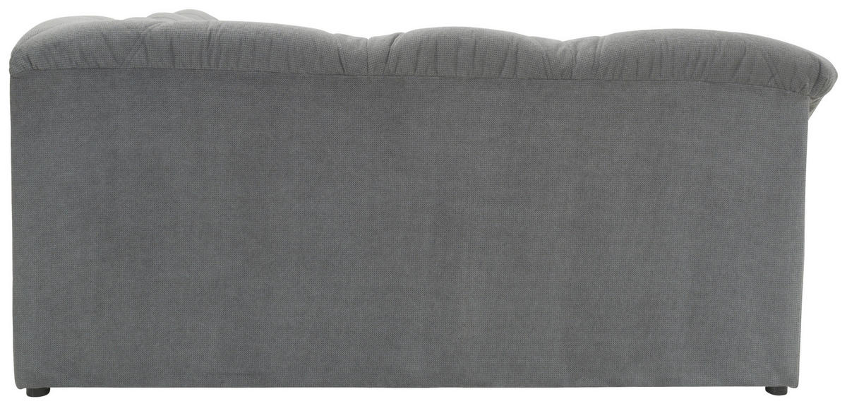 ECKSOFA Dunkelgrau Mikrofaser  - Dunkelgrau/Schwarz, KONVENTIONELL, Kunststoff/Textil (192/243cm) - MID.YOU