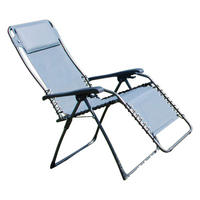 GARTEN-RELAXSESSEL Stahl  - Anthrazit/Grau, KONVENTIONELL, Kunststoff/Textil (60/120/64cm)