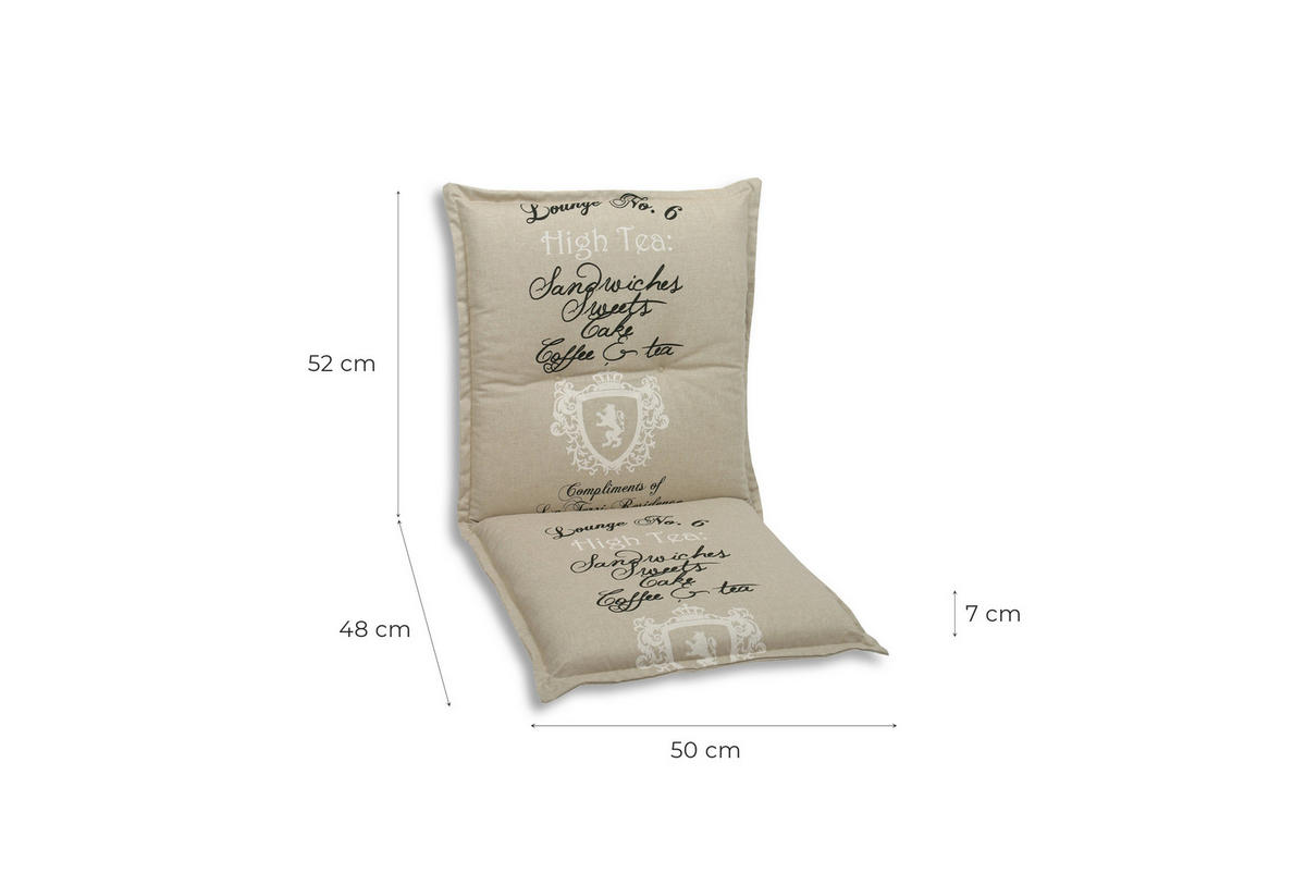 SESSELAUFLAGENSET in Beige  - Beige, Basics, Textil (50/7/100cm)