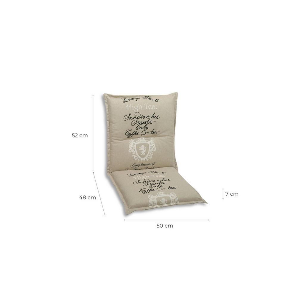 Thumbnail - Xxxl Sesselauflagenset, Beige, Textil, 2-teilig, Füllung: Schaumstoff, Vlies, 50x7x100 cm, Oeko-Tex® Standard 100, pfleg...