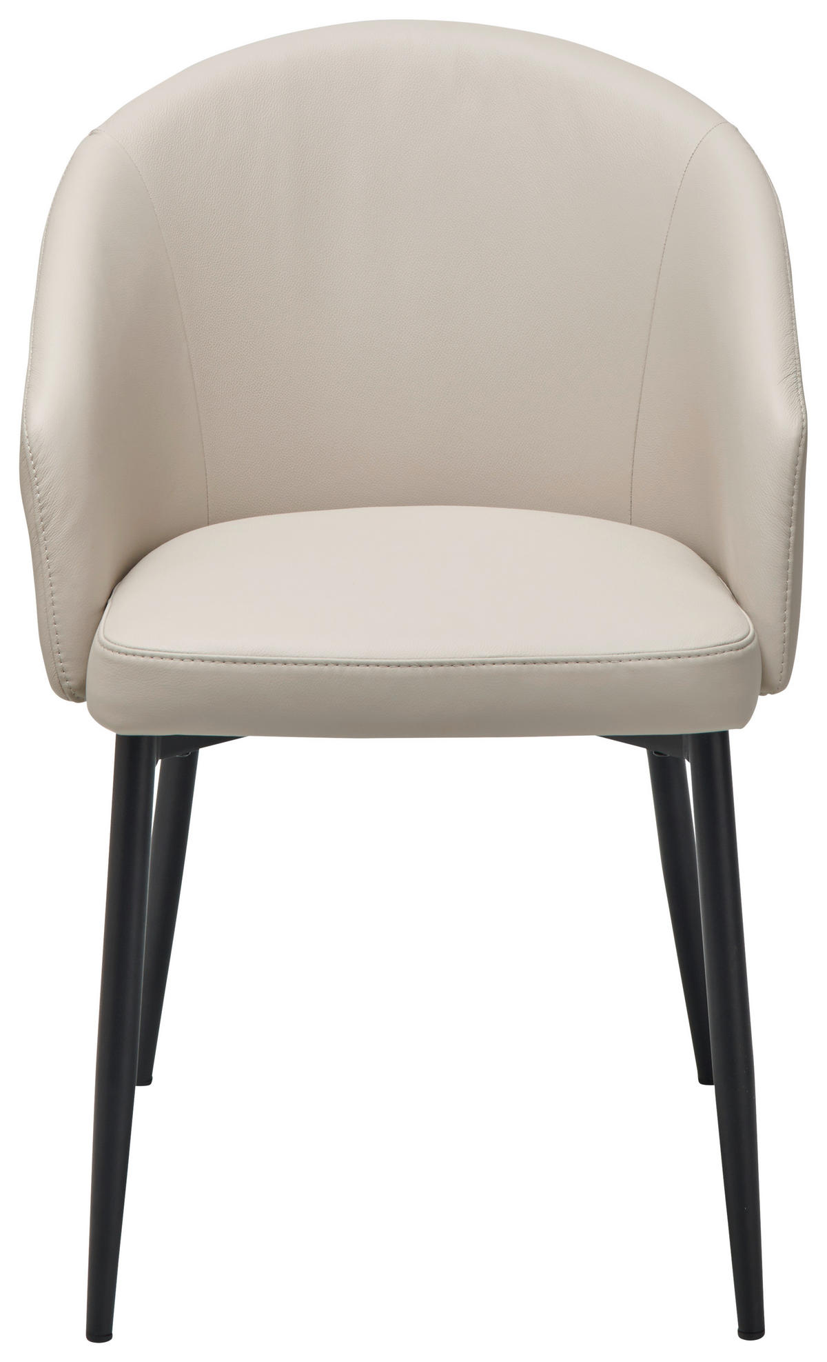 ŽIDLE S PODRUČKAMI, ocel, béžová - černá/béžová, Design, kov/kůže (55/81.5/61cm) - Livetastic