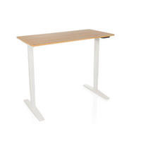 SKRIVBORD 120/60/75 - 120 cm  i ekfärgad  - vit/ekfärgad, Modern, metall/trämaterial (120/60/75 - 120cm) - MID.YOU