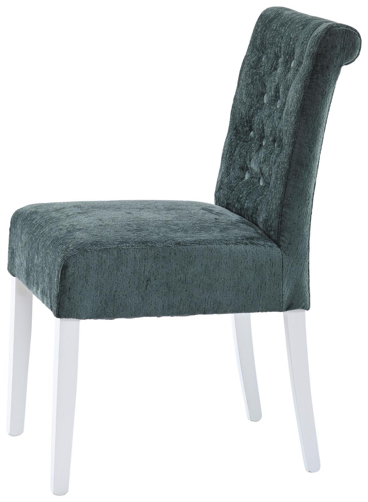 STUHL Chenille Jadegrün Buche massiv  - Jadegrün/Weiß, KONVENTIONELL, Holz/Textil (46,5/91/65cm) - Cantus