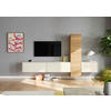 WOHNWAND  in Magnolie  282/160/37 cm  - Eichefarben/Magnolie, Design, Holzwerkstoff (282/160/37cm) - Celina Home