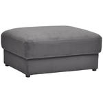 HOCKER in Textil Dunkelgrau  - Dunkelgrau/Schwarz, MODERN, Kunststoff/Textil (100/47/80cm) - Carryhome