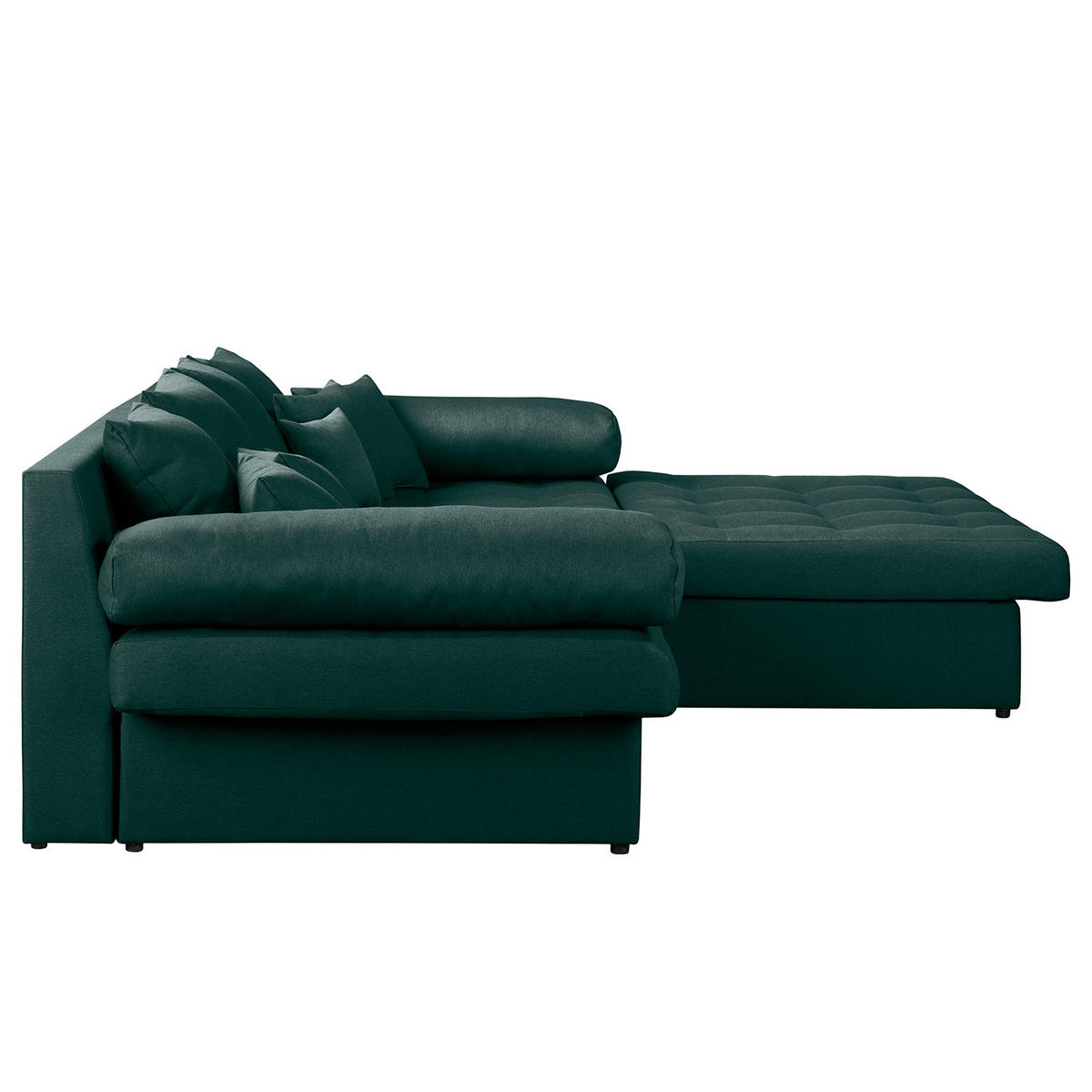 ECKSOFA Naomi in Mikrofaser Petrol Rückenkissen  284/243 cm  - Petrol/Schwarz, Design, Kunststoff/Textil (284/243cm) - P & B