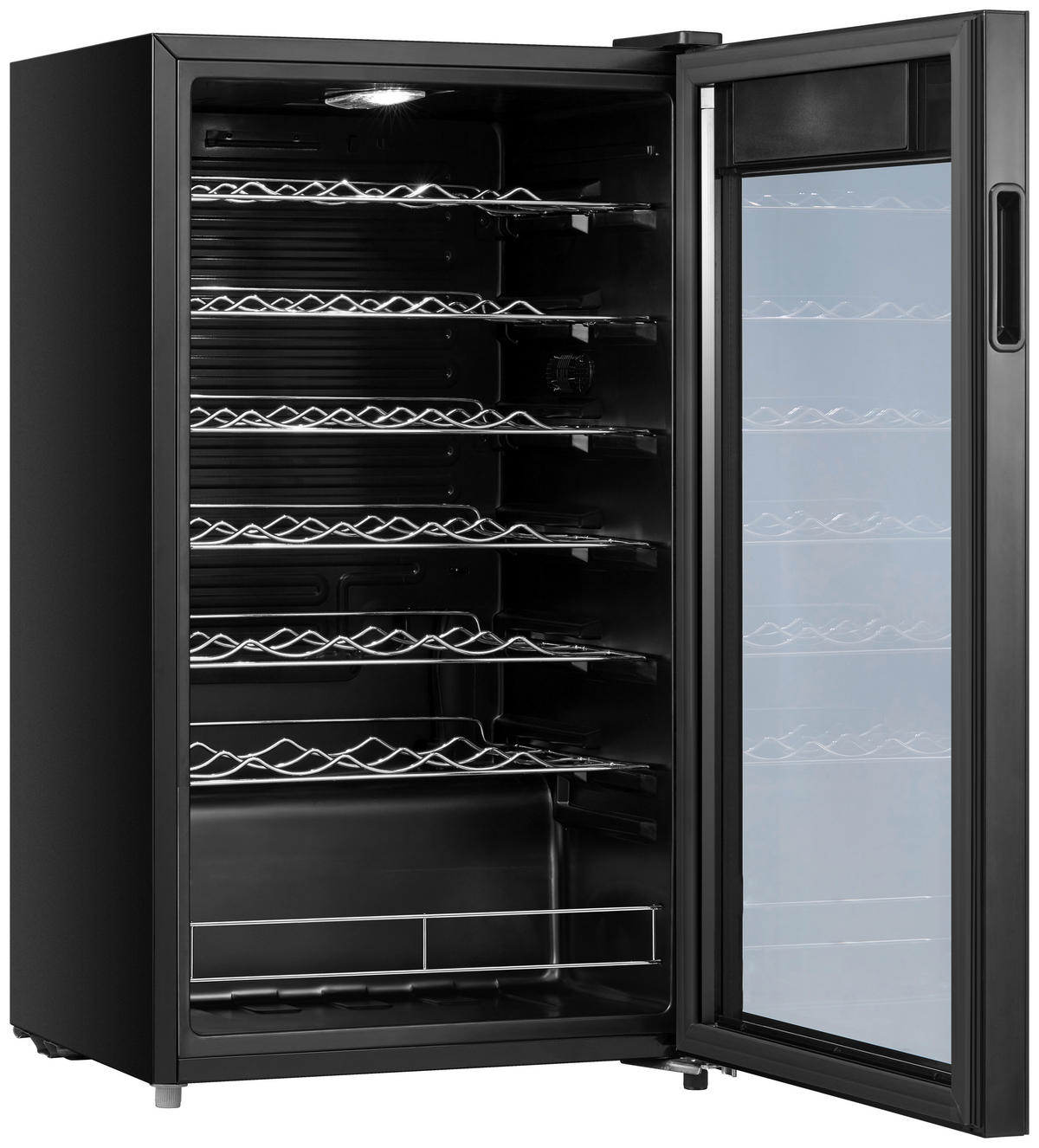 WEINKÜHLSCHRANK WKS 1-40, 500033  - Schwarz, Basics, Glas/Kunststoff (47/84,5cm) - Silva Schneider