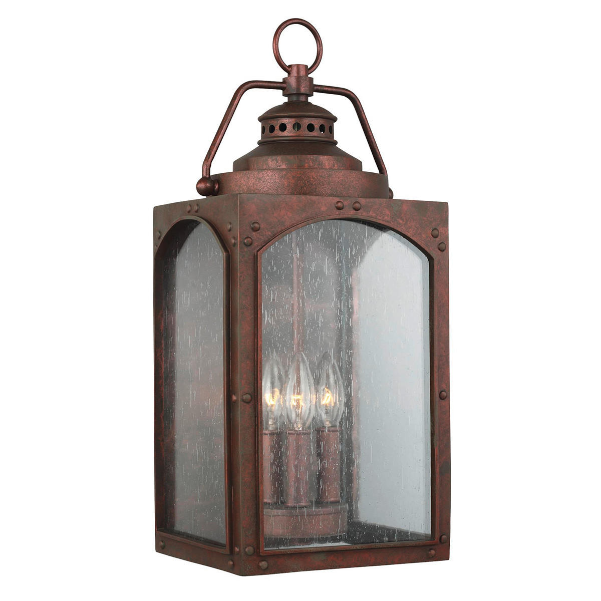AUSSENWANDLEUCHTE - Kupferfarben, Konventionell, Glas/Kunststoff (22.5/21,9/51cm) - Elstead Lighting