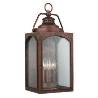 VÄGGLAMPA UTOMHUS - kopparfärgad, Klassisk, glas/plast (22.5/21,9/51cm) - Elstead Lighting