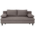 SCHLAFSOFA Lia in Webstoff Mokka  - Schwarz/Mokka, Design, Textil/Metall (197/84/92,5cm) - Hom`in
