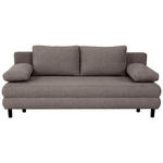 SCHLAFSOFA Lia in Webstoff Mokka  - Schwarz/Mokka, Design, Textil/Metall (197/84/92,5cm) - Hom`in