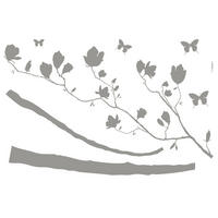 DEKOSTICKER 100/70 cm    Arabesque  - Klar/Grau, Natur, Kunststoff (100/70cm) - Komar