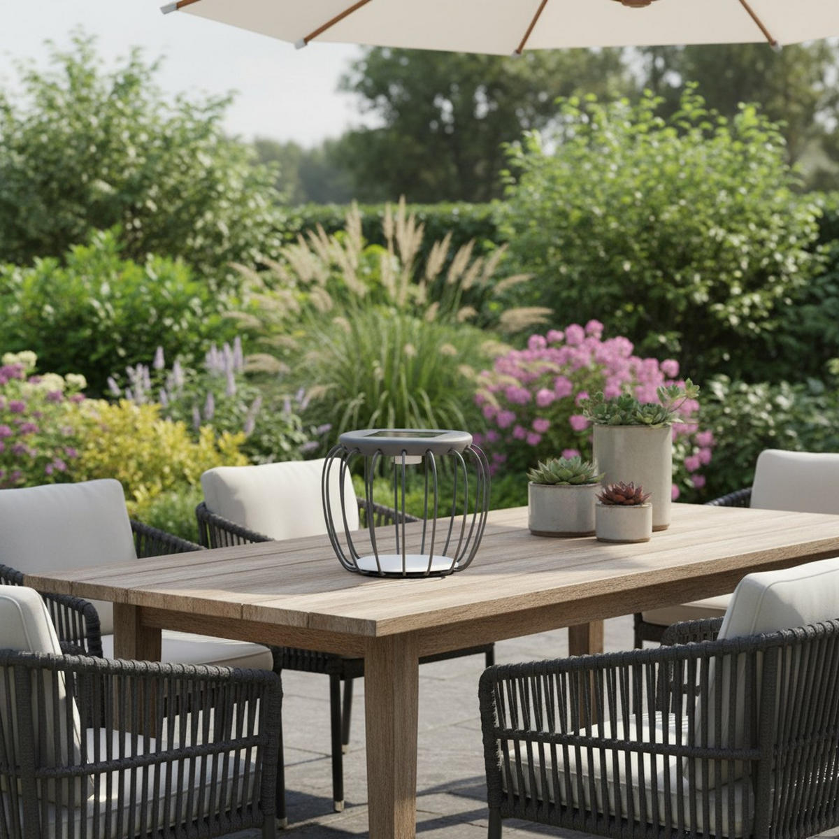 AUßENLEUCHTE 40/30 cm   - Grau, Trend, Kunststoff/Metall (40/30cm) - Novel