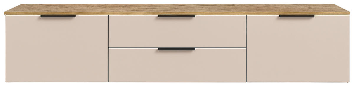 LOWBOARD  200/42,4/44,4 cm 2 Schublade(n) Beimöbel erhältlich, stehend  - Kaschmir/Eichefarben, Design, Holzwerkstoff/Kunststoff (200/42,4/44,4cm) - Carryhome