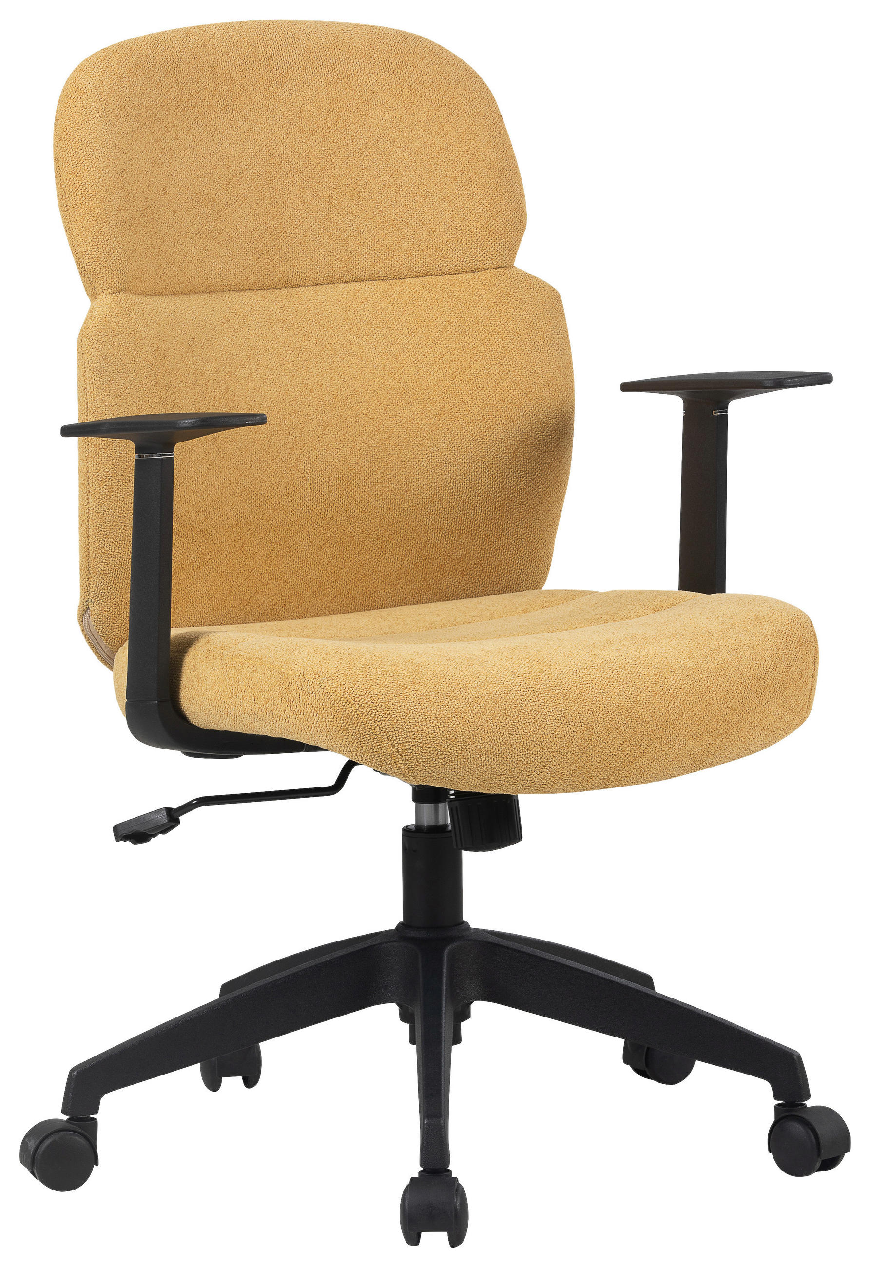 OTOČNÁ ŽIDLE, tkaná látka, žlutá, černá - černá/žlutá, Design, textil/plast (60/93,5-101/57cm) - Modante