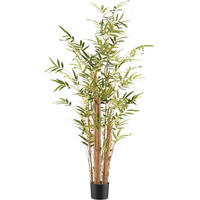 KUNSTPFLANZE Bambus 150 cm  - Schwarz/Braun, Design, Kunststoff (150cm) - P & B
