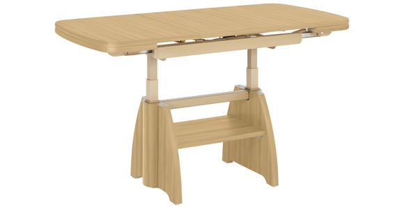 COUCHTISCH Kernbuche furniert rechteckig Buchefarben 90-131/65/56-75 cm  - Buchefarben, KONVENTIONELL, Holzwerkstoff (90-131/65/56-75cm) - Venda