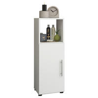 UNDERSKÅP  - vit/silver, Klassisk, trämaterial/plast (31/93/30cm) - MID.YOU