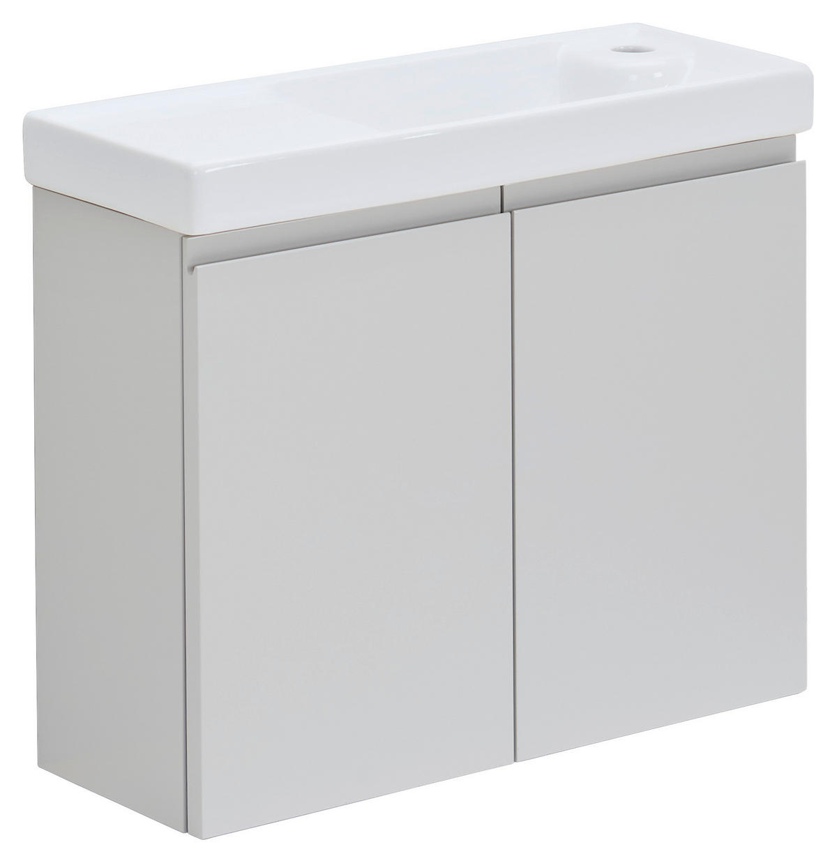 BADEZIMMER 3-teilig  in  - Kaschmir/Weiß Hochglanz, MODERN, Keramik/Holzwerkstoff (60/140/22cm) - MID.YOU