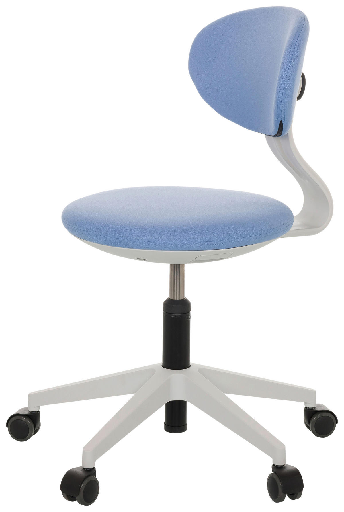 OTOČNÁ ŽIDLE PRO MLÁDEŽ, modrá - šedá/modrá, Basics, textil/plast (42/66-87/52cm) - MID.YOU