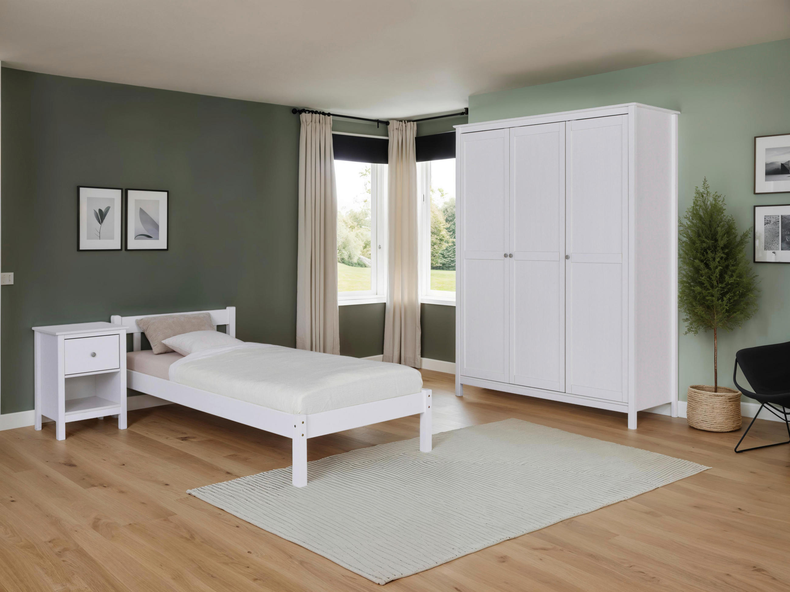 EINZELZIMMER  in Weiß  - Weiß, MODERN, Holz - MID.YOU
