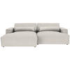 ECKSOFA Struktur Creme  - Creme/Schwarz, Design, Kunststoff/Textil (187/267cm) - Stylife