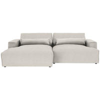 ECKSOFA Struktur Creme  - Creme/Schwarz, Design, Kunststoff/Textil (187/267cm) - Stylife