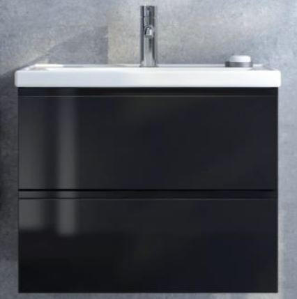 Masca Chiuveta Baie  - negru, Design, ceramică/material pe bază de lemn (62/54/47cm) - Carryhome