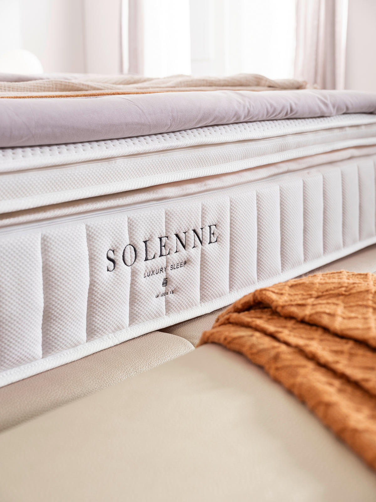 BOXSPRINGBETT 180/200 cm  in Hellgrau, Greige  - Greige/Hellgrau, Design, Textil/Metall (180/200cm) - Johann Jakob