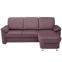 ECKSOFA in Webstoff Violett  - Chromfarben/Violett, Konventionell, Textil/Metall (220/163cm) - Beldomo System