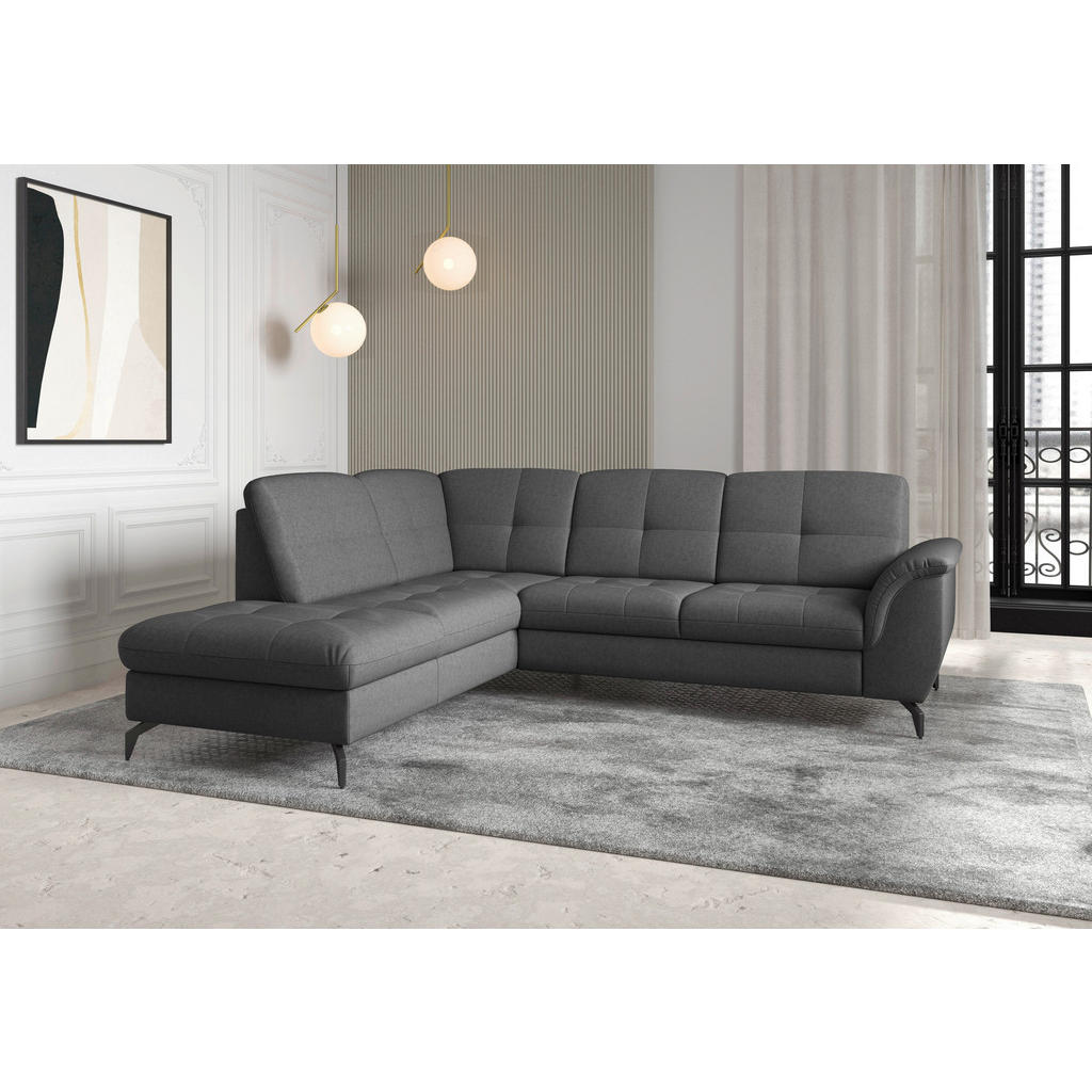 Sit & More ROHOVÁ SEDAČKA, textil, tmavosivá