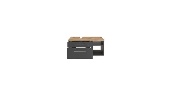 WASCHTISCHUNTERSCHRANK 90/41/47 cm - Alufarben/Grau, KONVENTIONELL, Holzwerkstoff/Metall (90/41/47cm) - Xora