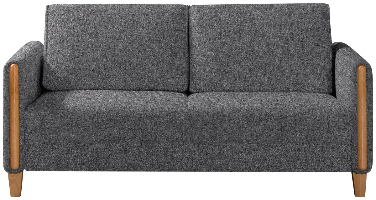 SCHLAFSOFA in Holz, Textil Grau, Buchefarben  - Buchefarben/Grau, Design, Holz/Textil (174/88/104cm) - Niels Andersson