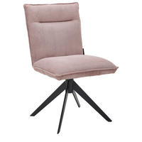 STUHL  in Eisen Feincord  - Altrosa/Schwarz, Design, Textil/Metall (47/87/62cm) - Johann Jakob