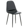STOLSET 2 styck stål läderimitation (vegan)  - svart, Design, metall/textil (43,5/85,3/43cm) - Livetastic
