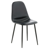 STOLSET 2 styck stål läderimitation (vegan)  - svart, Design, metall/textil (43,5/85,3/43cm) - Livetastic