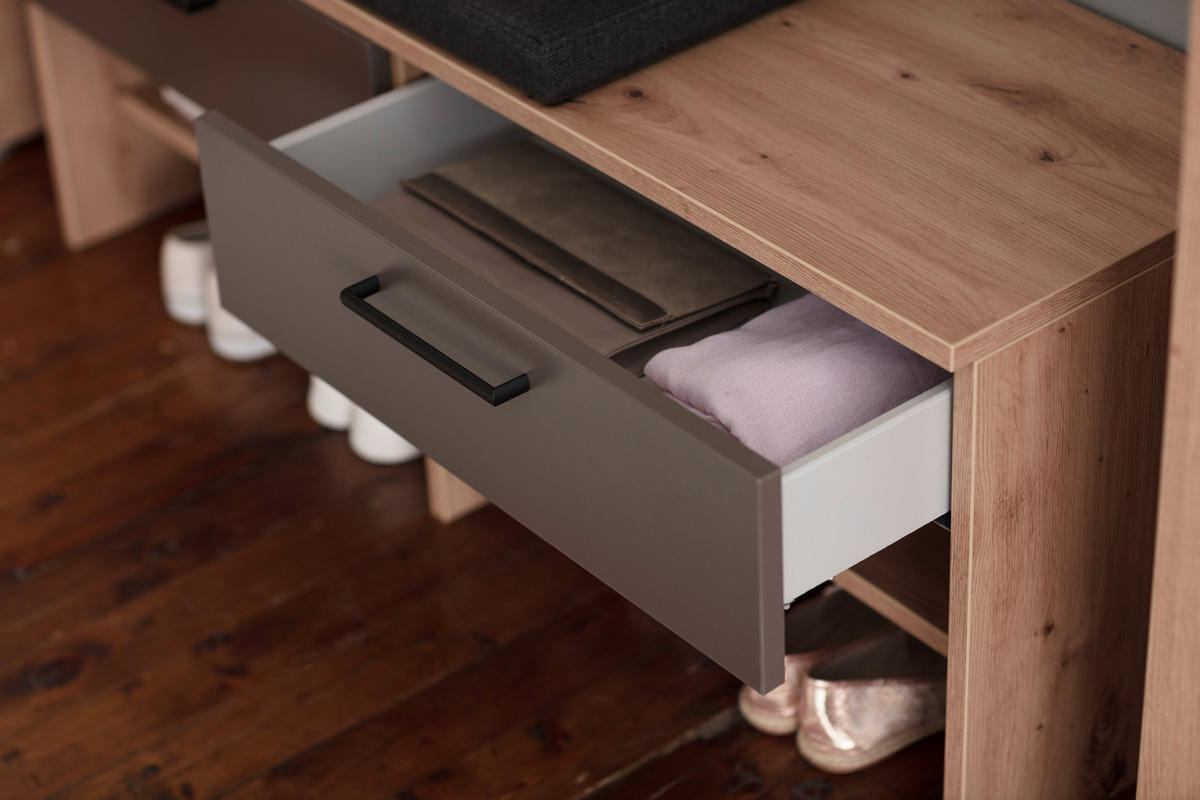 GARDE-ROBE 7 pièces 260/200/38 cm  - couleur de chêne/marron, Konventionell, matériau de bois (260/200/38cm) - Moderano