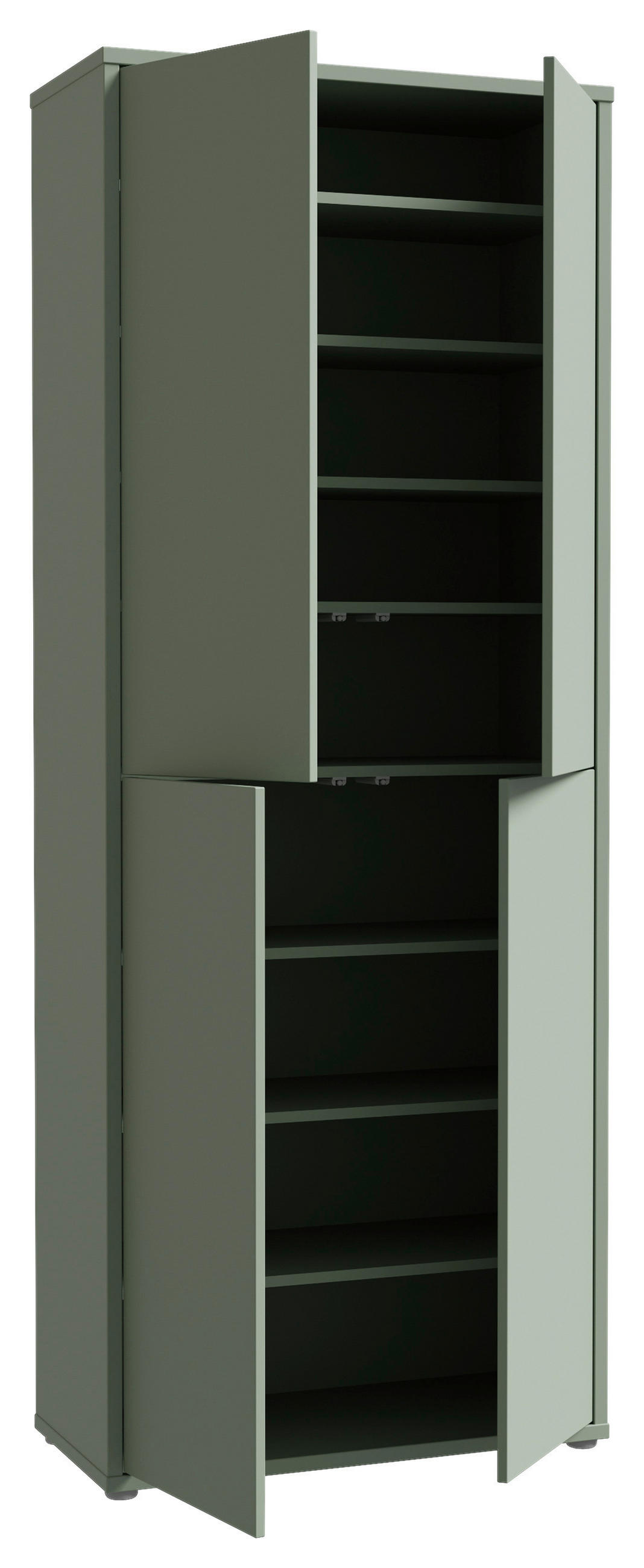 SCHUHSCHRANK  in 75/192/35 cm  - Salbeigrün/Grau, Basics, Holzwerkstoff/Kunststoff (75/192/35cm) - Xora