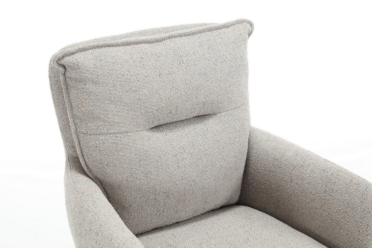 DREHSTUHL Struktur Grau  - Schwarz/Grau, MODERN, Textil/Metall (60/93/67cm) - Livetastic