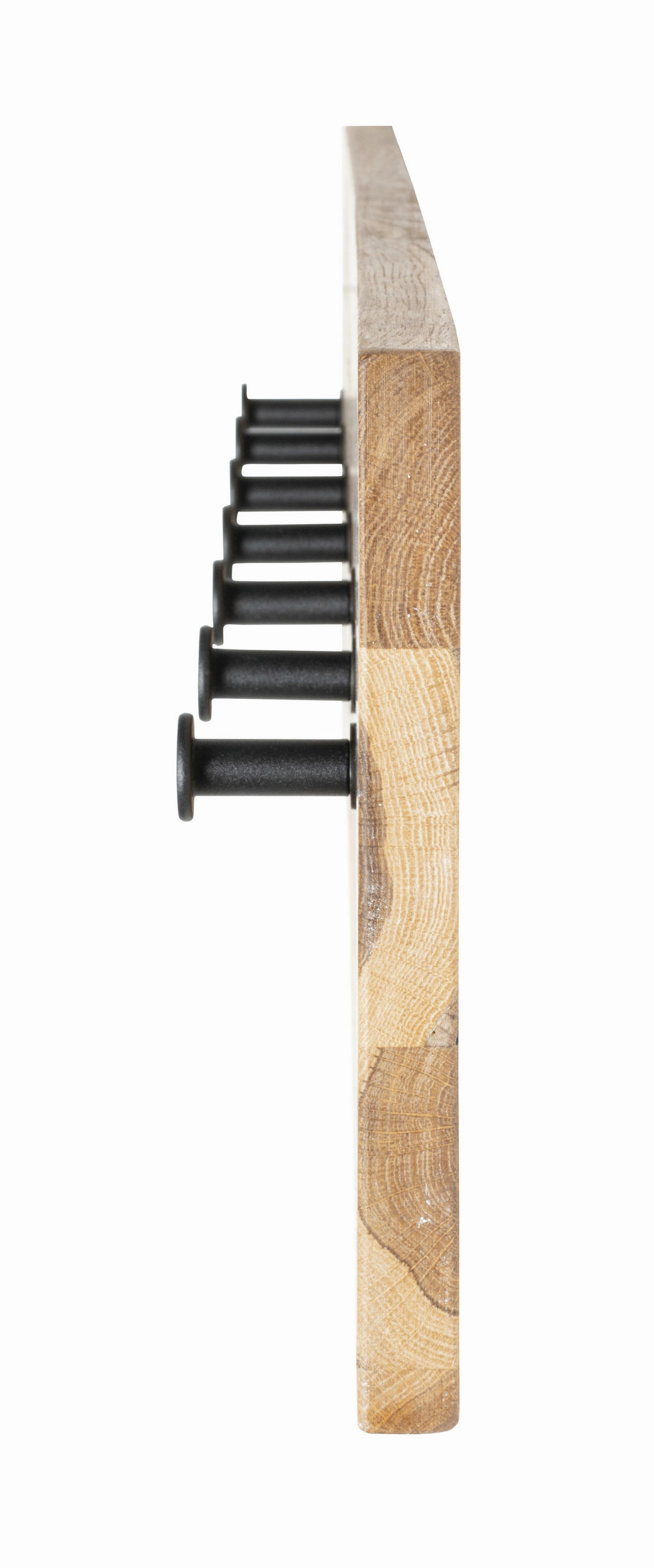 WANDGARDEROBE  in Eiche massiv Schwarz, Eichefarben  - Eichefarben/Schwarz, Basics, Holz/Metall (80/20/6cm)