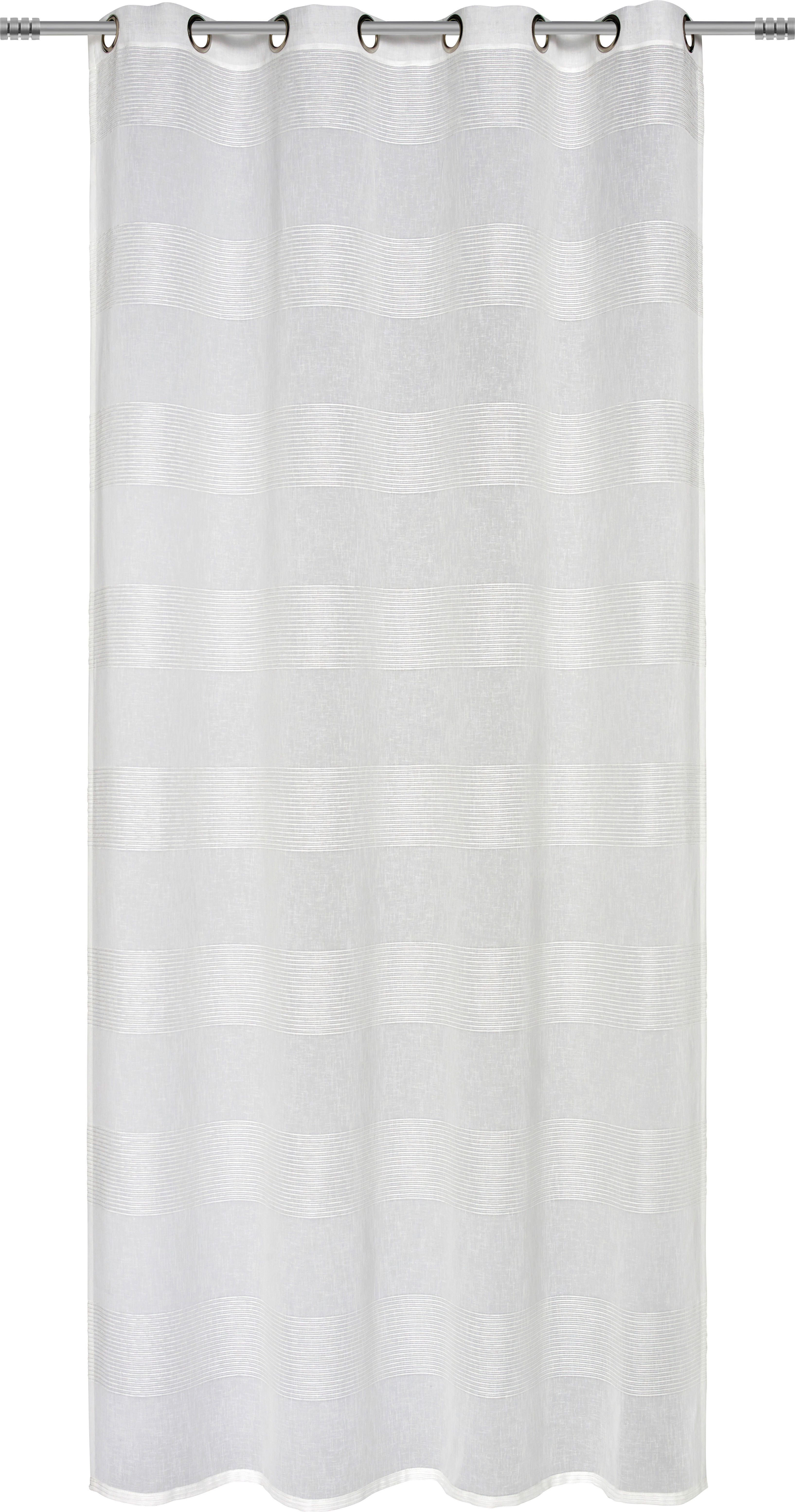 ÖSENSCHAL WIRSOW STREIF transparent 140/245 cm   - Weiß, Basics, Textil (140/245cm) - Esposa