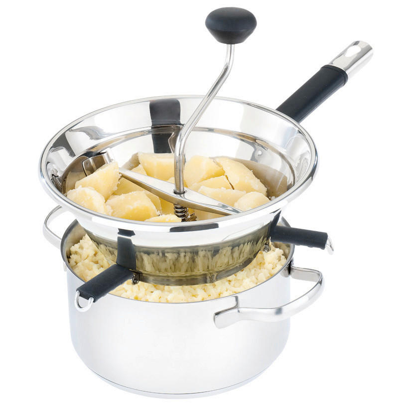 KARTOFFELPRESSE - Silberfarben/Schwarz, Basics, Metall (37/11/25cm) - moHA!