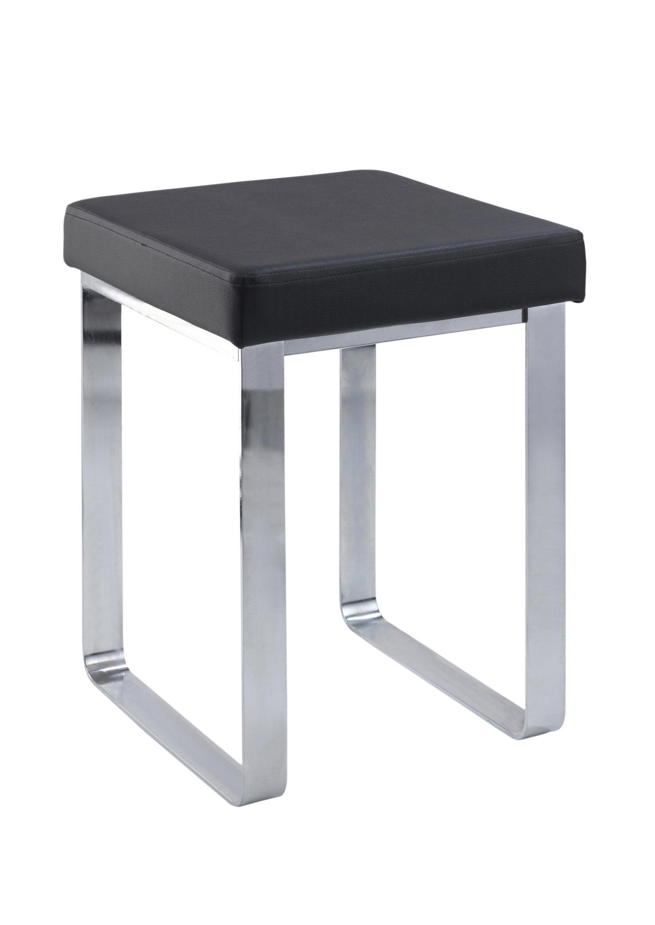 XXXLutz Badhocker Schwarz, Chrom 37x47x35 cm