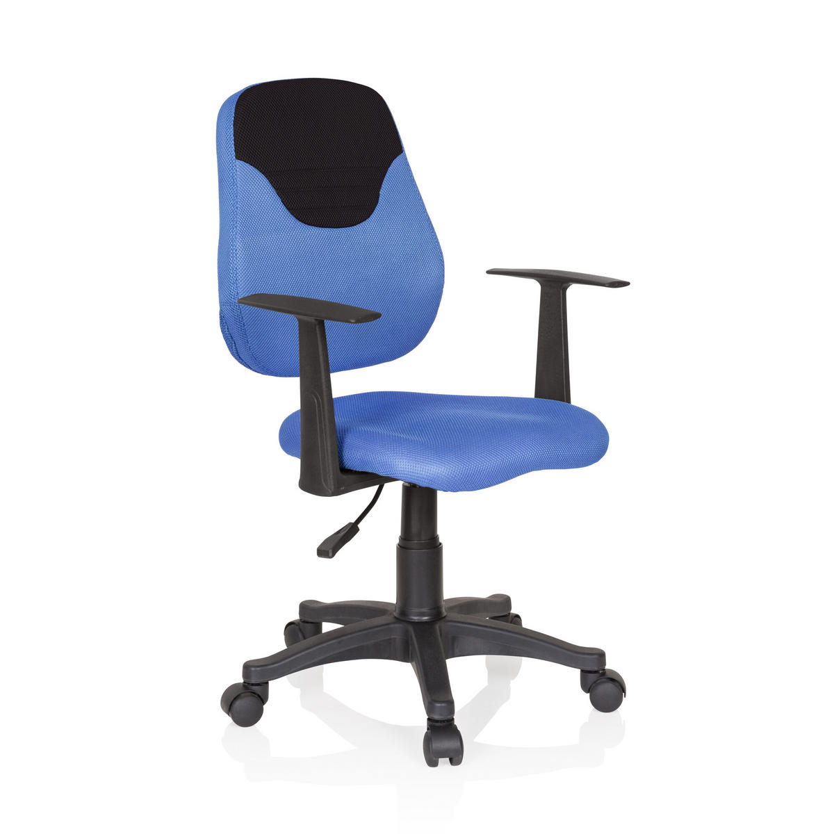 OTOČNÁ ŽIDLE PRO MLÁDEŽ, modrá, černá - modrá/černá, Basics, plast (56/89-99/50cm) - MID.YOU